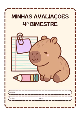 Capa de prova para 4º bimestre para imprimir | Educlub